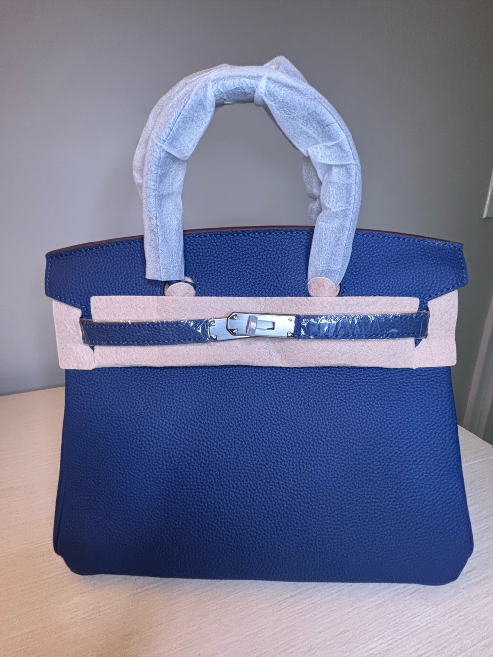 Blue Genuine leather wirkin